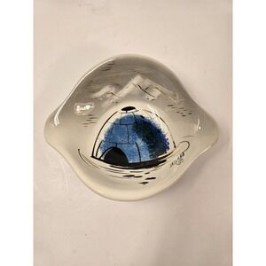 Vintage Sascha Brastoff Alaska Igloo Bowl‎ 1960s Mid Century Modern Signed